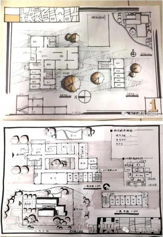 學(xué)生作品：小型建筑方案設(shè)計(jì)